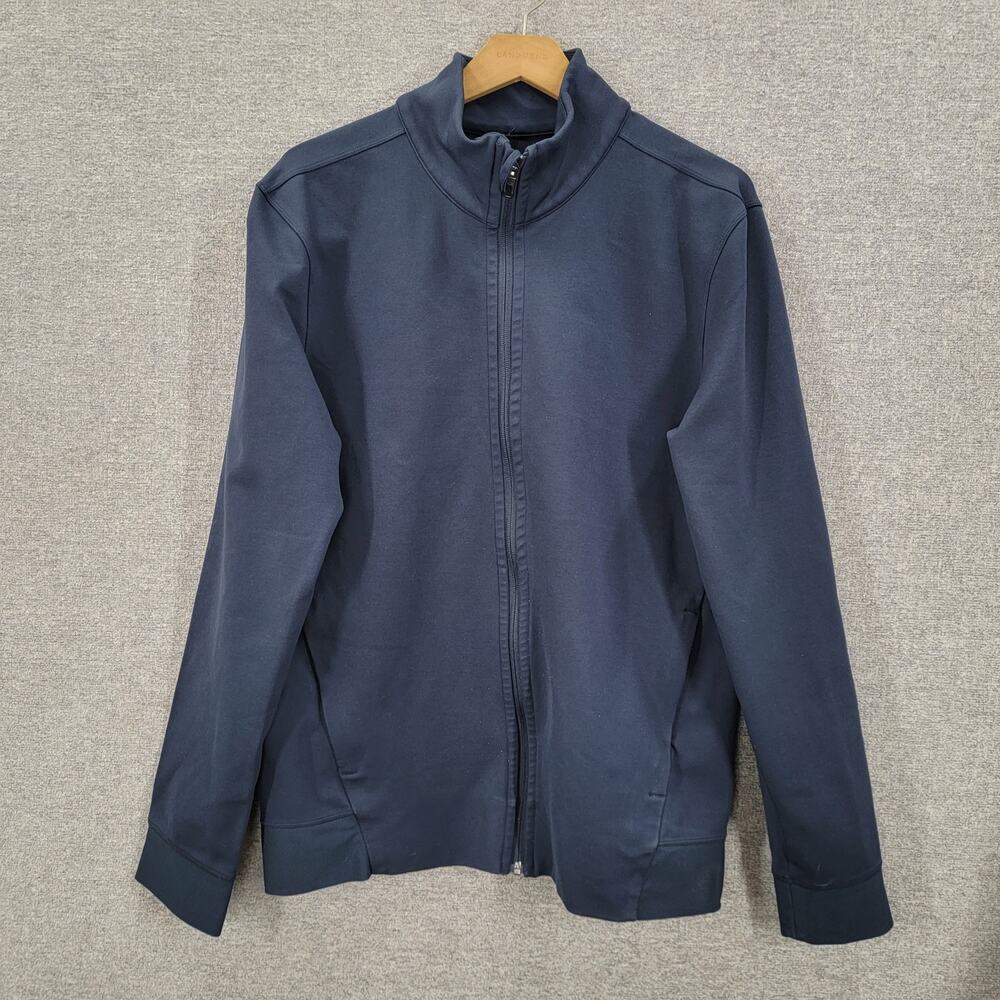 LULULEMON ATHLETIC MENS ZIP UP JACKET, NAVY SIZE L